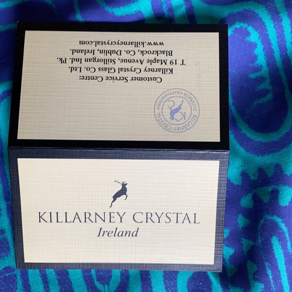 Killarney Crystal Starbright Candy Nuts Relish Bowl from Ireland NEW IN BOX - Picture 8 of 15